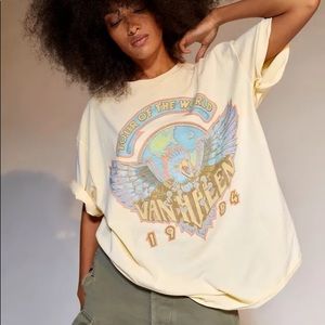 Urban Outfitters Van Halen Tee Shirt Dress Oversized Top 1984 Graphic Vintage